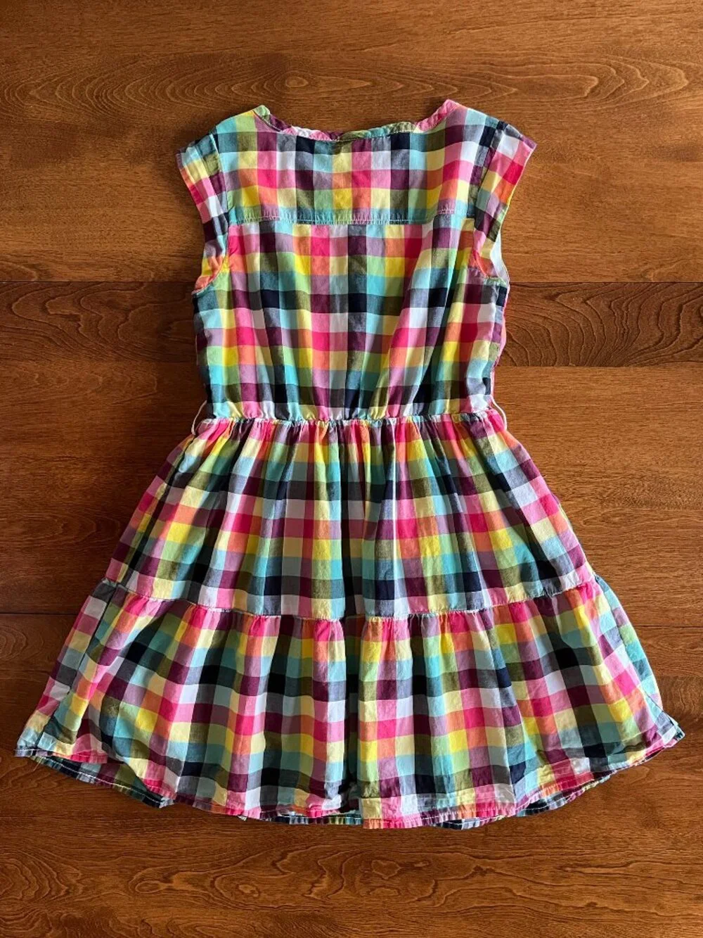 Gap colorful plaid sun dress M 8